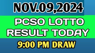 Lotto Result Today November 092024 900PM DRAW lottoresulttoday lottery pcsolotto [upl. by Retluoc245]