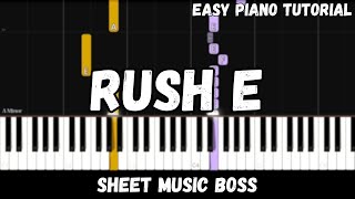 Rush E Easy Piano Tutorial [upl. by Erbe]