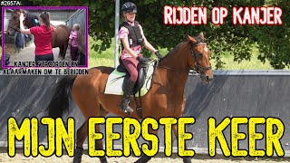 PAARDRIJDEN op een ECHT DRESSUUR PAARD van VRIENDEN Rijden op KANJER en doe een soort PROEFJE2657A [upl. by Doraj122]