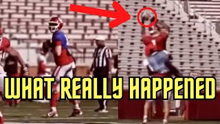 Jackson Arnold BIG MONEY Throw In Oklahoma Sooners Spring Practice [upl. by Noemys265]