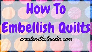 How to Embellish a Quilt with Beads [upl. by Silva902]