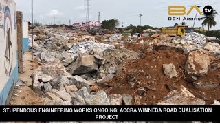 EIIIII DEMOLTION GALORE ON THE ACCRA TO WINNEBA ROAD DUALISATION PROJECT Liberia Camp [upl. by Merrill839]