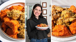 How to Make Cauliflower Wings Air Fried or Baked  3 Sauces [upl. by Wylde]