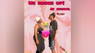 Breaking up with my girlfriend prank at school 🏫 bad idea💔😭 [upl. by Ariet]