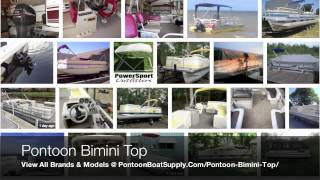 Pontoon Bimini Top Frame With Fabric and Storage Boot Replacement Hardware Parts amp Accessories [upl. by Zandt698]