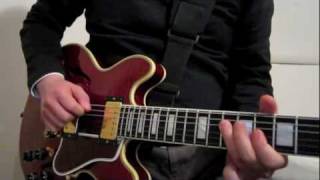 Minor Blues Improvisation thrill is gone style blues  jam track gibson cs es  lick [upl. by Ardell583]