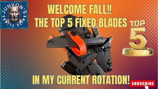 My TOP 5 EDC Fixed Blades for the Fall 🍂🍁🥇🔥🇺🇸 [upl. by Nytsua]