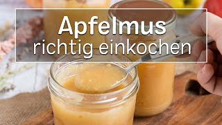 Apfelmus einkochen amp haltbar machen  Anleitung  eatde [upl. by Jesher]