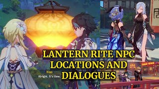 Genshin Impact Lantern Rite 2024  NPC location and dialogues CN [upl. by Beauvais]