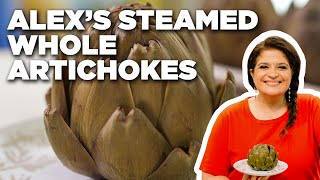 Alex Guarnaschellis Steamed Whole Artichokes  The Kitchen  Food Network [upl. by Adebayo]