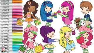 Strawberry Shortcake Coloring Book Compilation Lemon Meringue Orange Blossom Plum Pudding Blueberry [upl. by Berlin784]