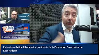 Entrevista a Felipe Ribadeneira presidente de la Federación Ecuatoriana de Exportadores [upl. by Robena]