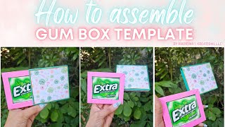 How to Assemble Extra Gum Box Template by Andrinas Kreations llc [upl. by Enilrahc]