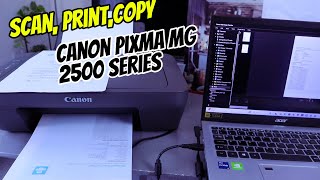 How To Scan Print and Copy With Canon PIXMA MG2500 Series Printer [upl. by Annil]