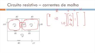 Sistemas de Equações Lineares Aplicação correntes de malha [upl. by Maryly449]