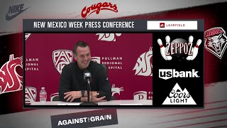 19 WSU Football quotBest QB on the West Coastquot  Jake Dickert New Mexico Week Presser  111124 [upl. by Haidebez]