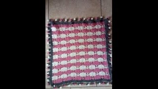 Haken  tutorial 232 Vlinder babydeken [upl. by Aerdnahs]