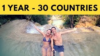 1 Year of Travel Vlogging  30 COUNTRIES [upl. by Balsam]