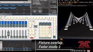 Fixture overlap and fader mode 2 Indonesia 🇮🇩 tutorial avolites Titan Quardz and tiger touch [upl. by Noirret]