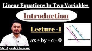 Linear equations in two variables Lecture 1 Class 9 Maths Chapter 4 [upl. by Illa]