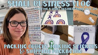 Packing Orders  Making Stickers  Making Shipping Supplies  Small Business VLOG  Studio VLOG 020 [upl. by Eugene]