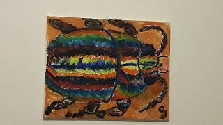 Rainbow Leaf Beetle Acrylic on Canvas [upl. by Alberto]