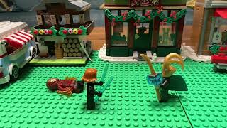 Lego marvel stop motion Loki vs iron man black widow and Thor [upl. by Bab]