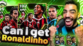 FINALLY RONALDINHO IS HERE 🔥 CAN I GET HIM  eFOOTBALL 24 mobile ITALIAN LEAGUE ATTACKERS [upl. by Shaddock]