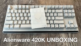 Alienware 420K Tenkeyless Keyboard UNBOXING [upl. by Yemaj]