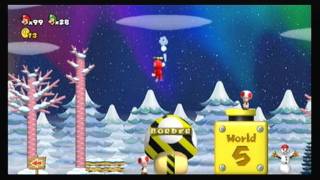 Newer Super Mario Bros Wii Holiday Special 102 Walkthrough ☆ Secrets and More ☆ [upl. by Aihtennek]