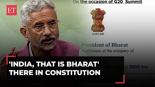 India that is Bharat EAM Jaishankar clears the air on the name change issue [upl. by Diane-Marie867]