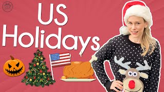 US National Holidays  Learn American Holidays  English with Jackie [upl. by Duthie]