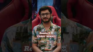 CARRY never forgot his roasting🥵🧠 byCarryMinati ytshorts carryminati funny roast podcast [upl. by Vashtee547]