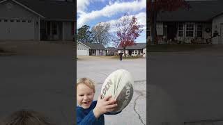 Dad amp Jaeden kick the footy NRL style [upl. by Itin]