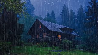 HEAVY RAIN on Roof for Deep Sleep amp Insomnia Relief  Night Thunderstorm for Insomnia Study ASMR [upl. by Aalst]