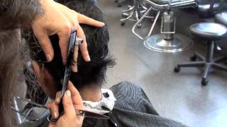 Haircutting Womans short hair for students [upl. by Ardnaek252]