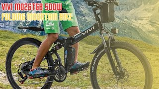 Vivi M026TGB 500W Folding Electric Mountain Bike  Under 400 [upl. by Anirbys55]