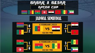 HASIL DAN JADWAL SEMIFINAL PIALA AFRIKA 2022 [upl. by Rolan]