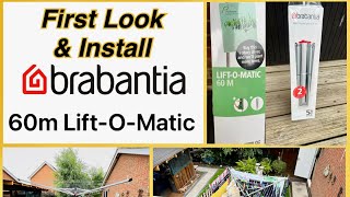 Brabantia 60m LiftOMatic Rotary Clothes Line First Look amp Install [upl. by Ssalguod]