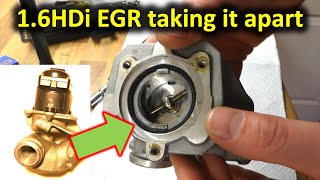 taking apart an EGR valve for cleaning for 16HDiTDCi Peugeot Citroen etc [upl. by Yvette]