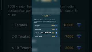 cara mendapatkan diamond gratis💎 mobilelegends [upl. by Saimon]