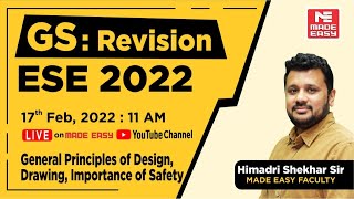 GS Revision  ESE 2022  General Principles of Design Drawing Imp of Safety  Himadri Shekhar Sir [upl. by Obeng203]