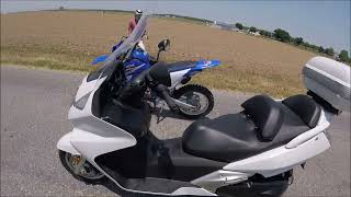 WR250R vs SCOOTER Surprising results  Silverwing 600cc DRAG RACE [upl. by Dwinnell]