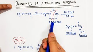 7 Ozonolysis of alkene and alkyne preparation of aldehyde ketone chapter 12 neet iitjee [upl. by Reeher]