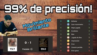 Una Partida de ajedrez con 99 de precisión [upl. by Estes]