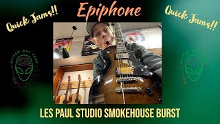 Quick Jams Inspired by Gibson Epiphone Les Paul Studio in Smokehouse Burst [upl. by Aggy130]