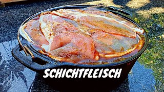 Schichtfleisch Dutch Oven Recipe  Layered Pork Chops by Xman amp Co [upl. by Juliann]