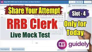 🎯Guidely RRB Clerk Live Mock Test  Slot  4  How to Attempt Mock  Just Do It rrbclerk [upl. by Dnomal483]