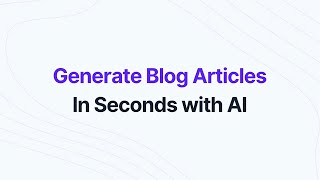 Write blog articles in seconds with an Aipowered content writing tool [upl. by Noiztneb]