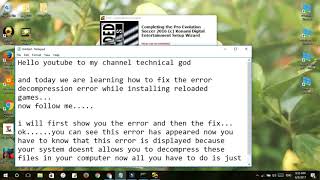 Decompression error Fixed100 working 2018 [upl. by Gianni]